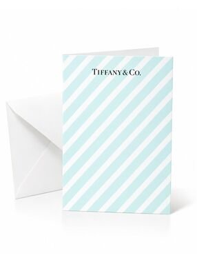 Tiffany & Co. 10-pack Striped Blank Greeting Cards with White Envelope 5x7